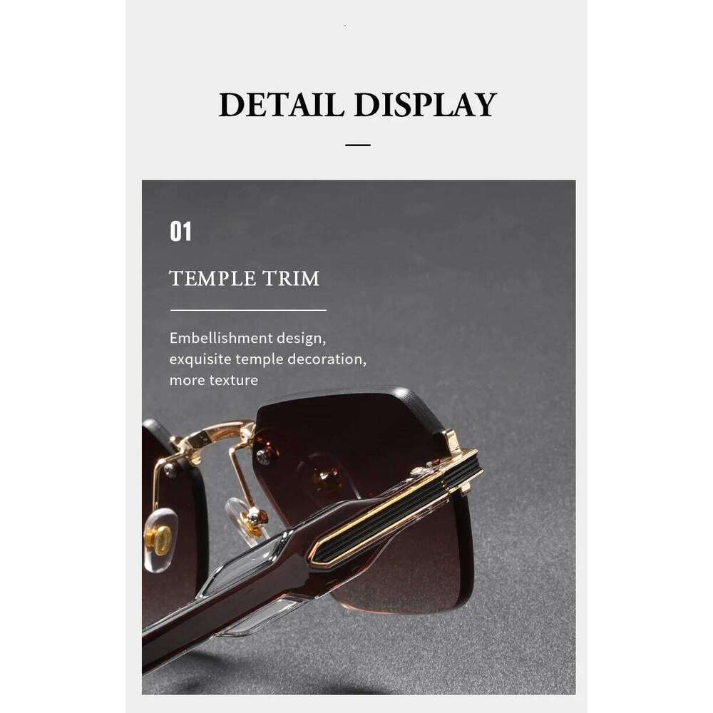 2025New Man Woman Sun Glasses High Quality Rimless Sunnies Fashion Versatile Outdoor Trend Eyewear Cycling Sports Shades 26Y0626 - view 5