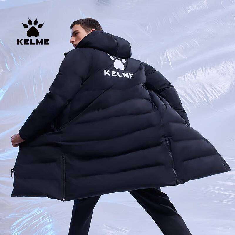 KELME Men Jacket Long Solid Sports Training Male Overcoat Outrwear Warm Cotton Padded Winter Coat Women 8261MF1014 J260626 - view 5