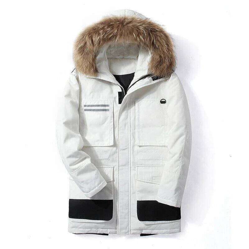 Casual Warm Fashion Big Men's Down Jacket in Korean Version Youth Long Thick Winter Clothing Daily Coat jacket W260626 - view 4