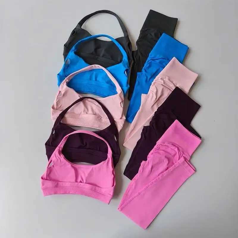 Seamless Yoga Outfit Womens New Beautiful Sports Bra Peach Hip Fitness High Waisted Pants Yoga Wet Pilates M260626 - view 4