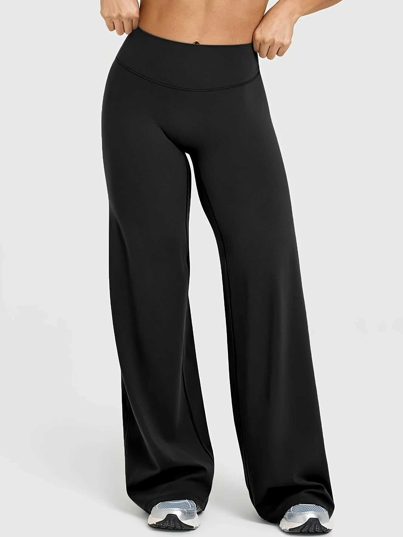 Pants Womens Straight-Leg High-Waisted Yoga Flared No Front Seam Loose Fit for Outdoor Sports Daily Wear M260626 - view 6