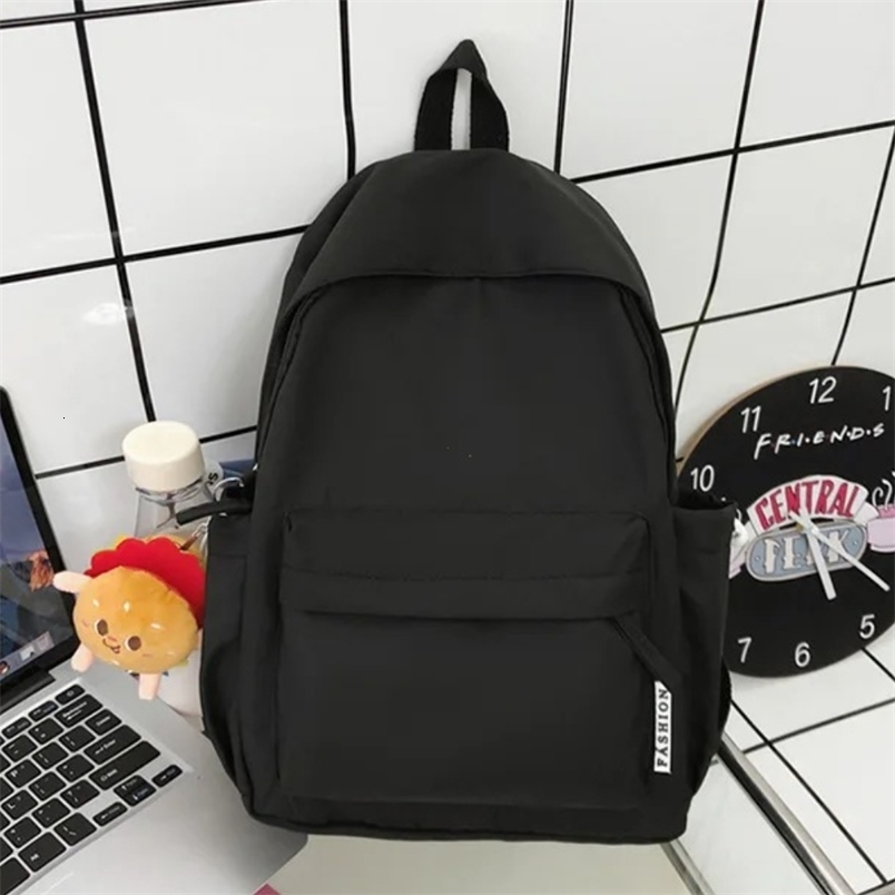 Fashion Schoolbag for Teenage Waterproof Nylon Girls Bagpack Cute Women Laptop Backpack Travel Bag Black Pink Bookbag Unisex y260615 - view 1