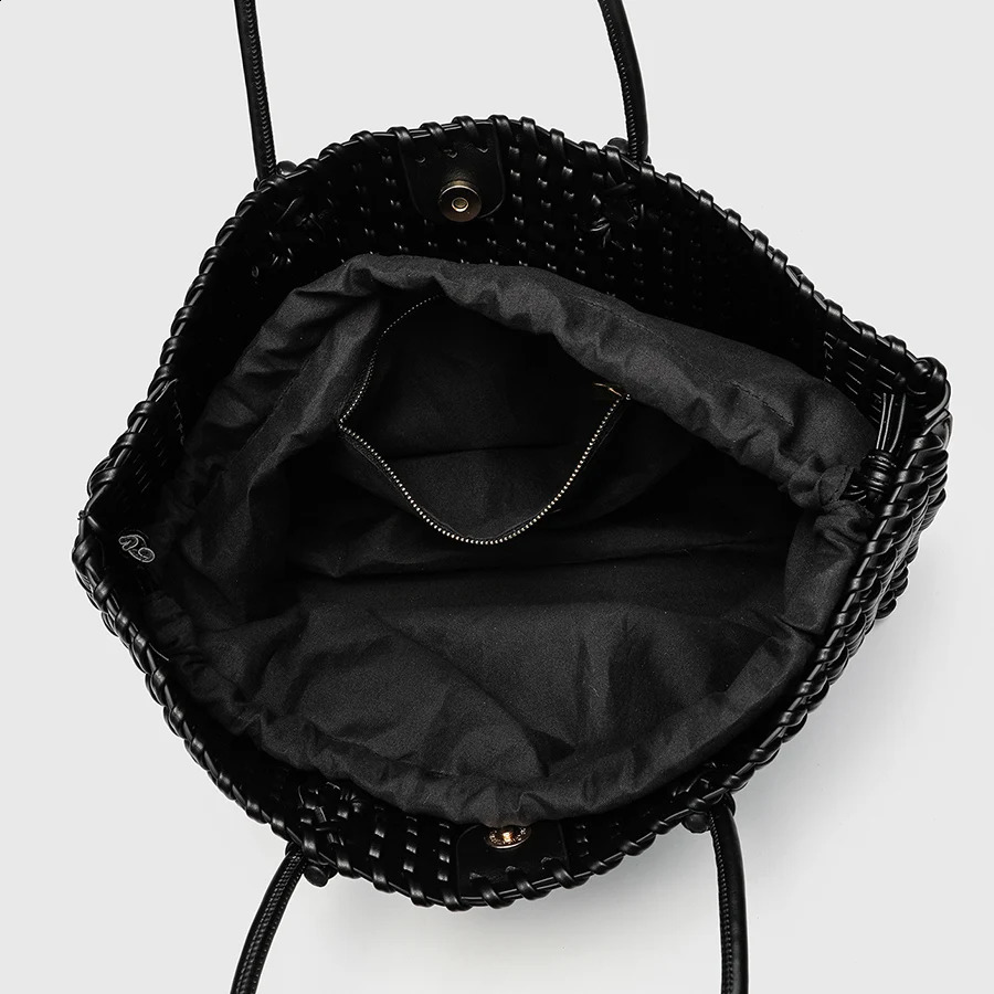 Fashion n Woven Shopper Bag Top Handle Tote Solid Color Womens Handbags Daily Shoulder Bags Clutch Purse Sac 260612 - view 5