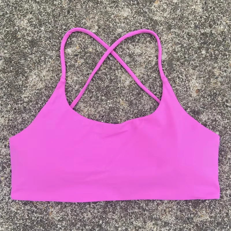 Sexy Soft Fitness Sport Bra Spaghetti Strap Cross Back Hollow Women Top Tight Gym Yoga underwear Athletic Workout With Chest Pad 260626 - view 4
