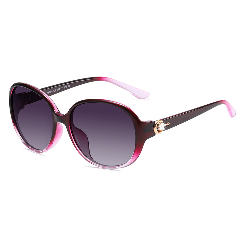Ladies' Designer PC Full Frame Ladies' Luxury Polarized Small Frame Sunglasses Fashionable And Versatile Trend UV Resistant Sunglasses Elega - view 6