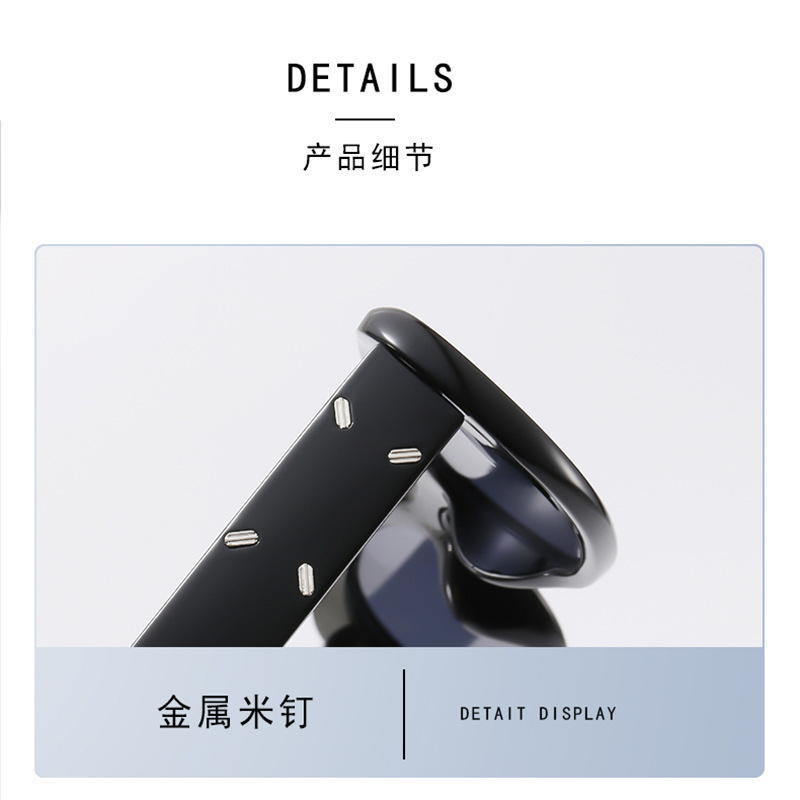 Korean Version New Mengling Same Style GM Cat Eye High-end Sense Female Trendy Hot Girl Glasses retro Sunglasses Men wholesale - view 3
