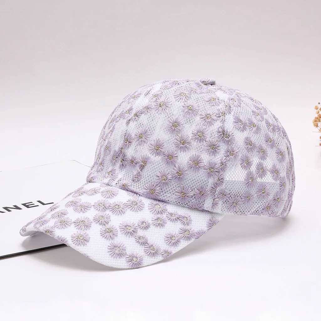 net-silk embroidery daisies Misty atmosphere lace openwork baseball comfortable to wear without causing excessive sweating M260626 - view 6