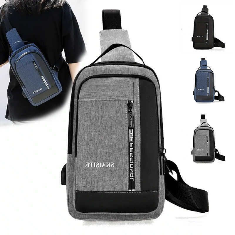 with Casual Bag Mens Chest USB Charging Port Suitable for Casual Shoulder Bags Outdoor Cycling Bags Daily Outdoor Bags Etc M260626