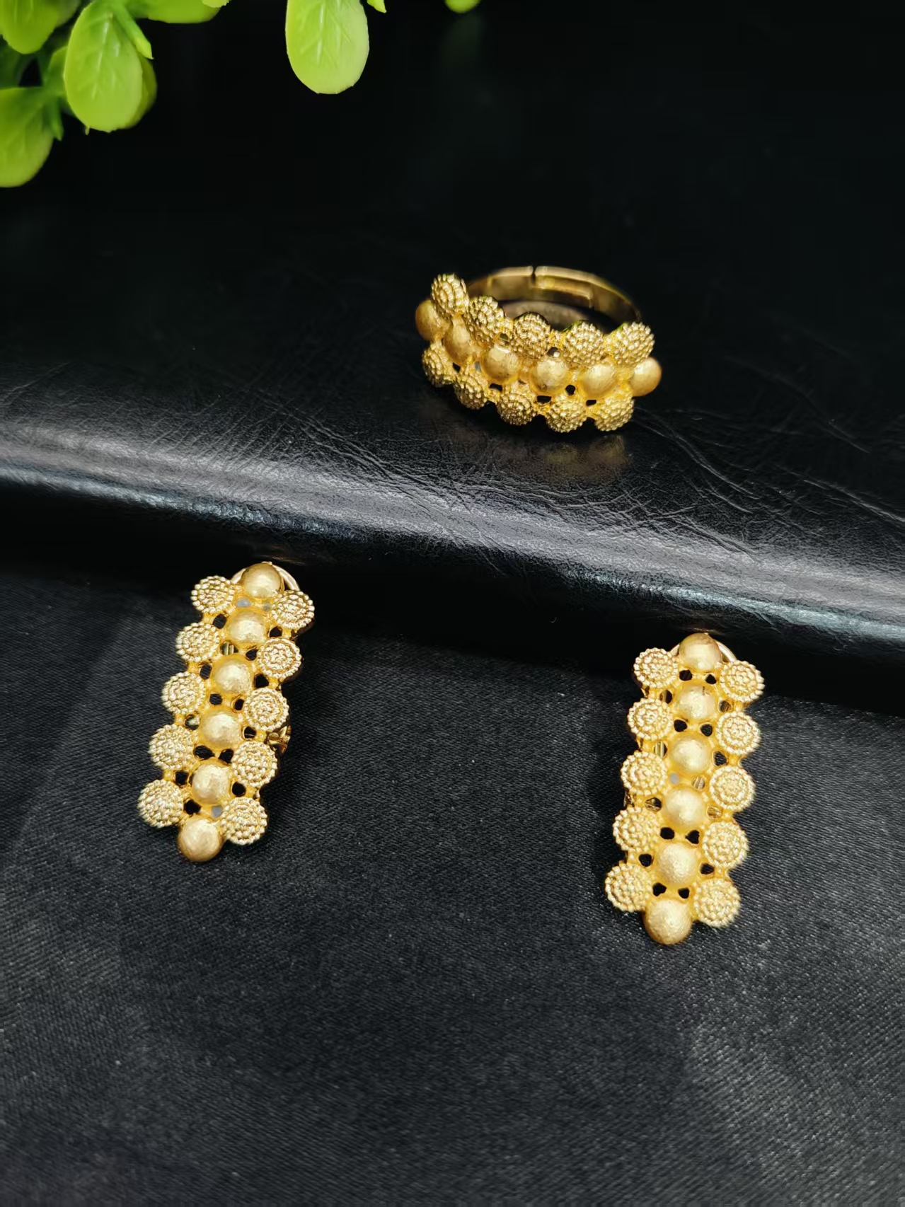 Dubai 24K Gold Plated Chain Design Jewelry Sets For Women Arabic Necklace Earrings Ring Bracelet Jewelry Set Wedding Party Gifts - view 5