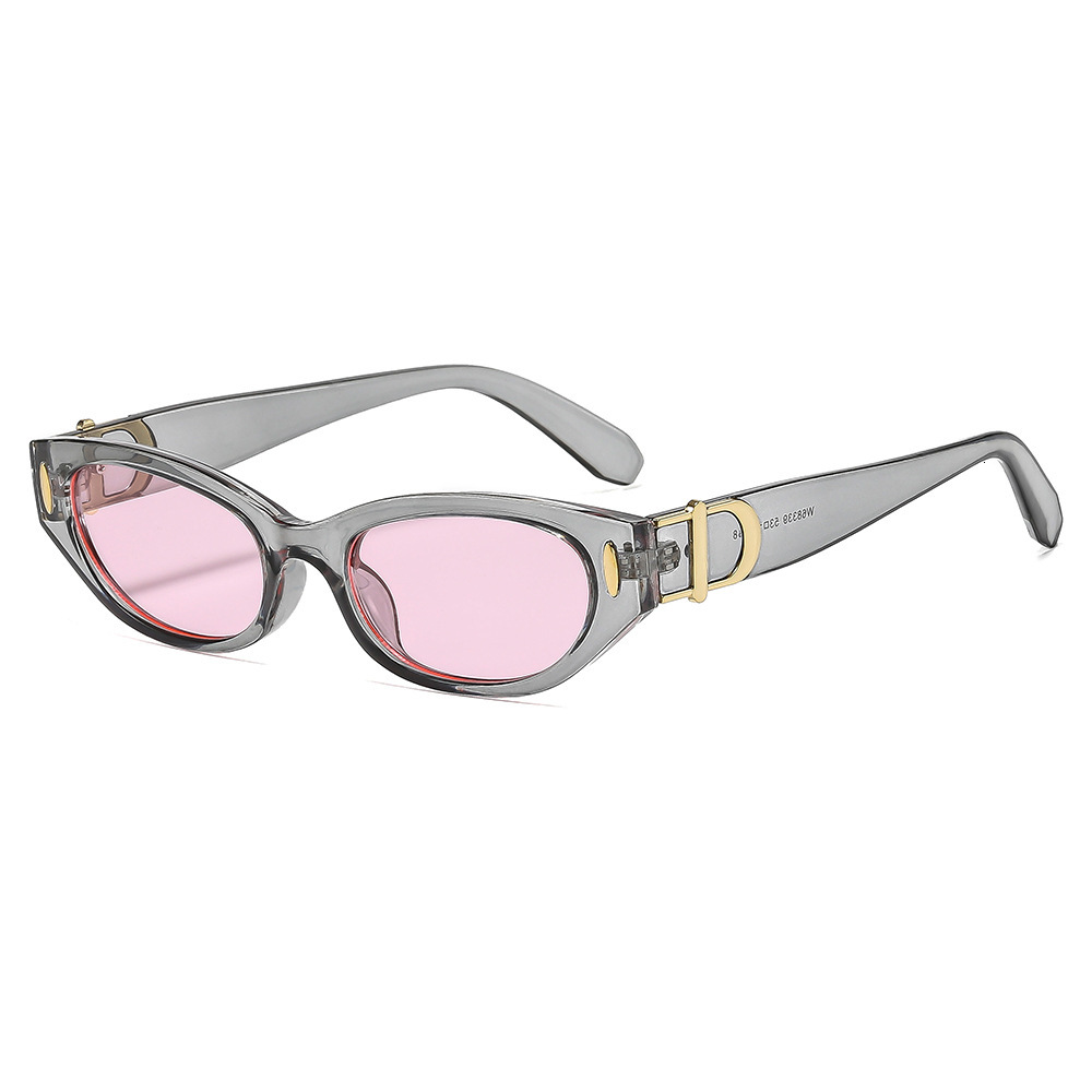 2026 Designer's New Small Frame Cat Eye Sunglasses Luxury European And American Street Photography Men's And Women's Sunglasses Versati - view 7