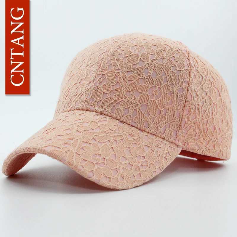Brand Summer Lace Hat CNTANG Cotton Baseball For Women Breathable Mesh Girls SnapHip Hop Fashion Female Caps Adjustable M260626 - view 4