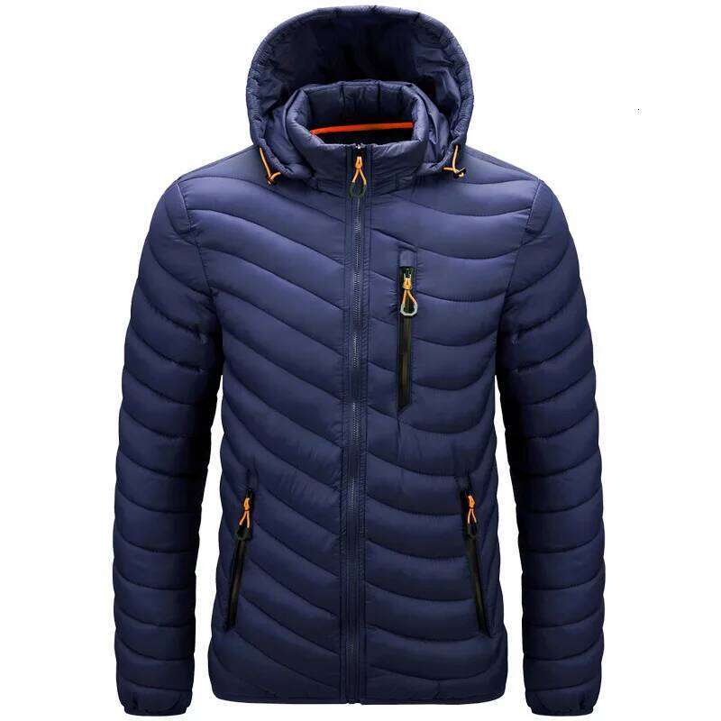 2025 Winter New Men's Lightweight Detachable Hood Cotton Jacket Male Parkas Warm Outdoor Coat Casual Plus Size J260626 - view 4