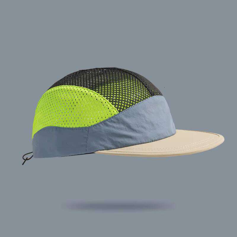 Retro trend color-matched design mesh + quick-drying fabric brimmed baseball cap ,suitable for outdoor sports and sun protection W260626 - view 5