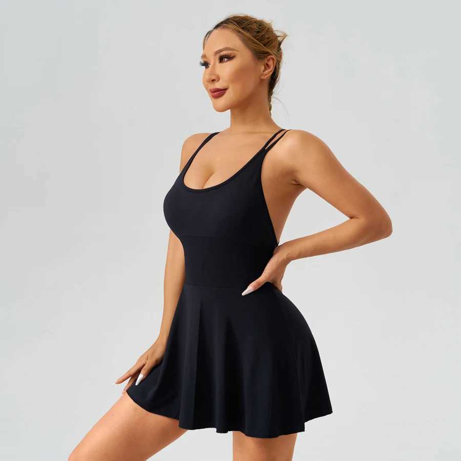 Dresses Summer Womens Tennis Wear Sportswear Woman Gym Dresses Bra Jumpsuit Shorts Leggings Womens Tracksuit Sport Yoga Clothes M260626 - view 3
