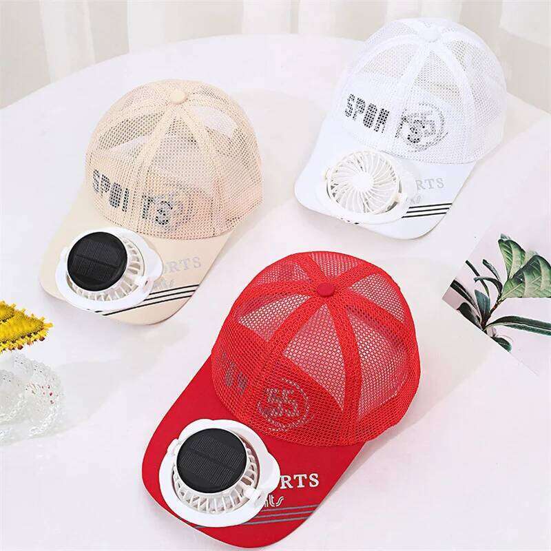 Solar Powered Charge Fan Baseball Adults Summer Outdoor Camping Fishing Sun Shading Duck Tongue Mesh Cap Father's Day Gifts W260626 - view 4