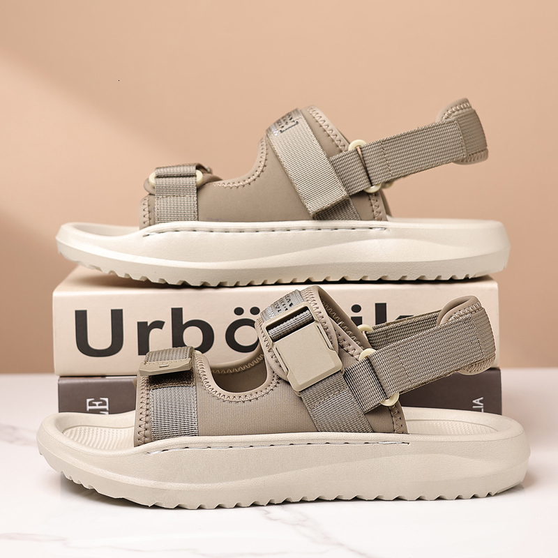 Men Adjustable Webbing Strap Platform Sandals Quick Release Buckle Thick Cushion Non Slip Open Toe Outdoor Beach Walking Casual Sandals - view 9