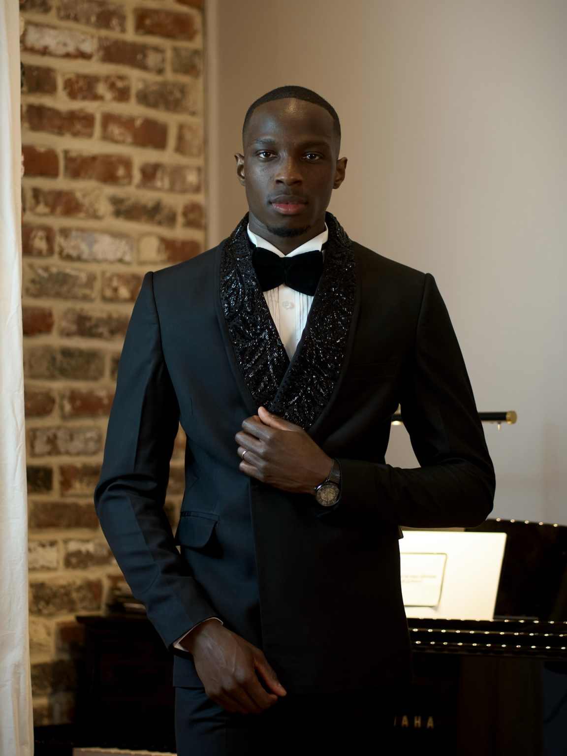 Fashion Wedding Tuxedos Shawl Lapel Double Breasted Men Suit Luxury Beaded Jacket Pants Groom Evening Prom Blazers Customized - view 3