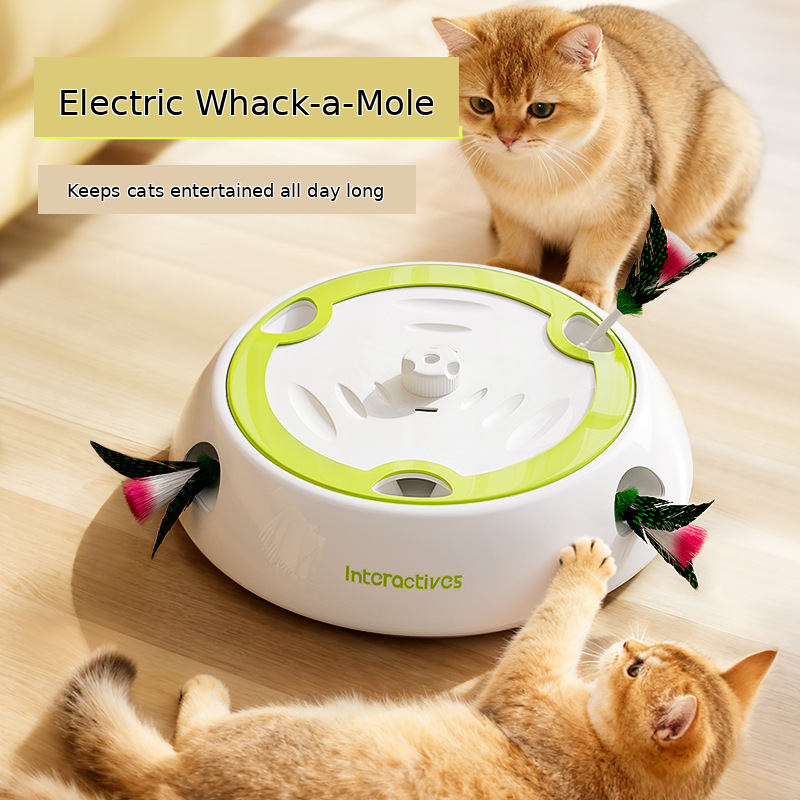 Electric Whack-a-Mole Cat Toy for Fun and Entertainment - Cats and Kittens Can Play Automatically to Burn Energy - view 1