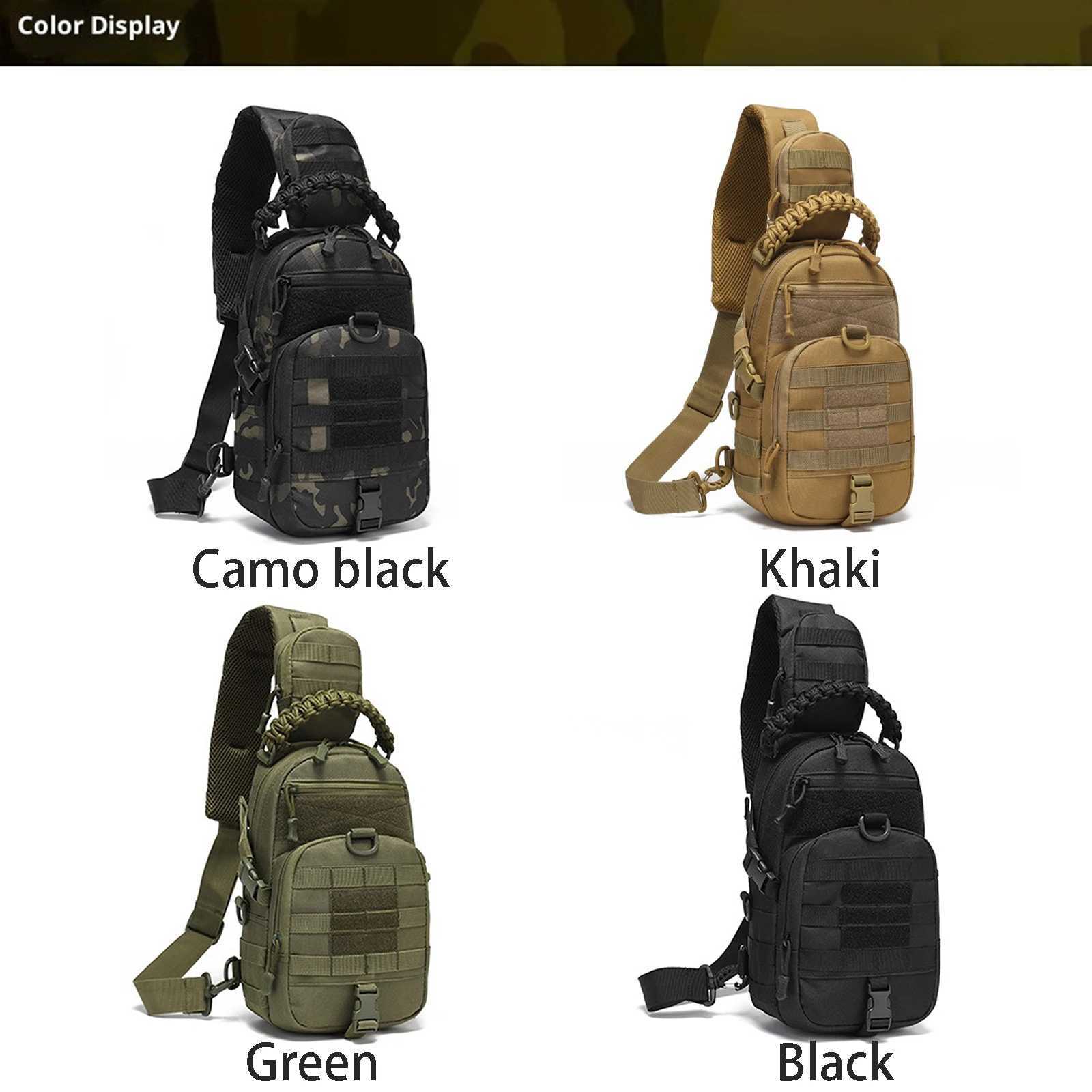 Sling Bag Men Shoulder Tactical Bag Outdoor EDC Chest Bag with Paracord Handle Waterproof Crossbody Pack for Hunting Hiking M260626 - view 5