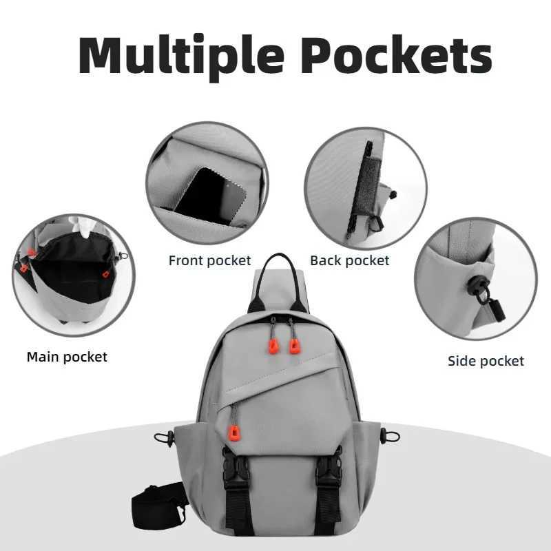 Bag Sports Chest Mens Outdoor Multiple Pockets shoulder bag Suitable for Suitable for Daily Outdoor Sports Cycling Hiking M260626 - view 5
