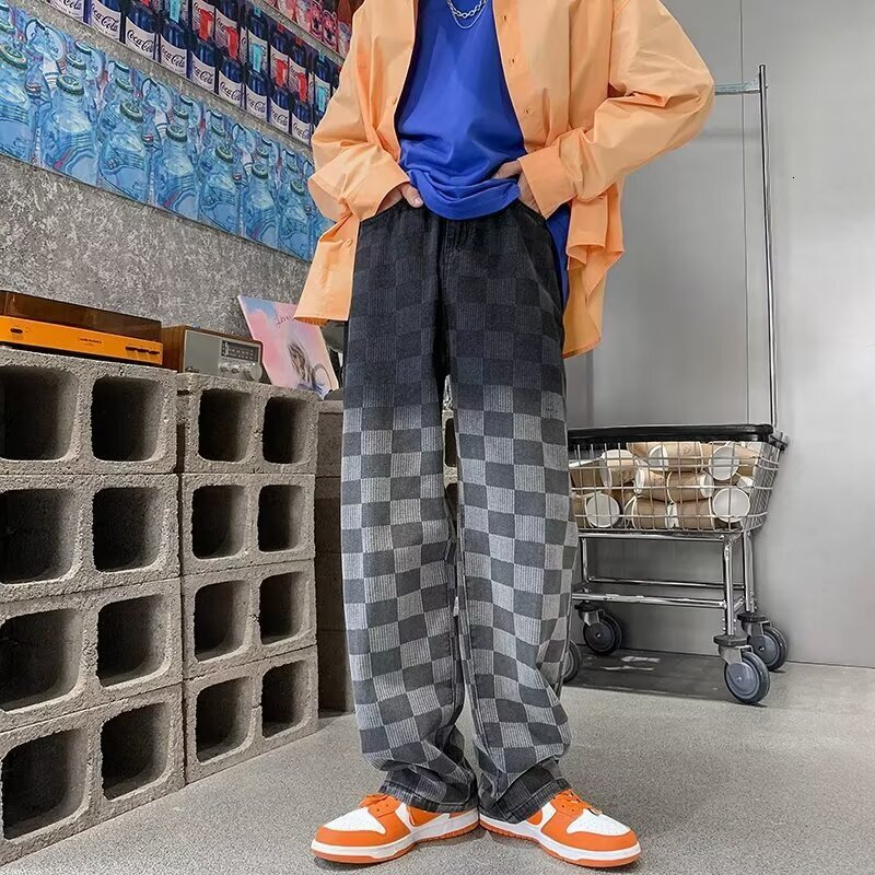American-Style For Men, Summer Sports Casual Patchwork Long Pants, Unique Loose-Fitting Jogger Harem Trendy Pants - view 3