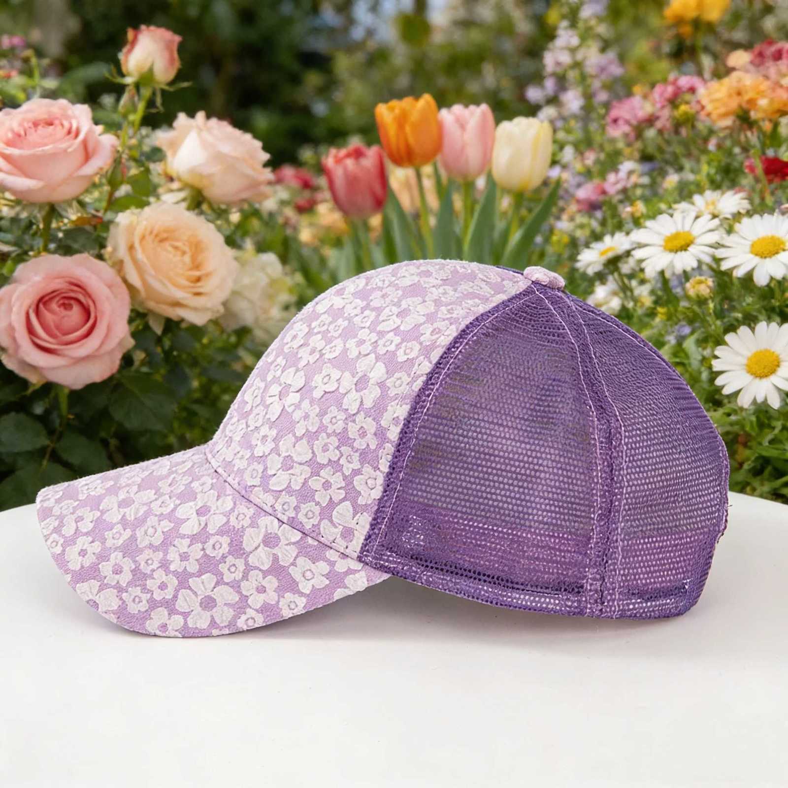 lace floral The truck new - fashionable mesh - adds charm perfectly to the caps in various colors making it your summe M260626 - view 5