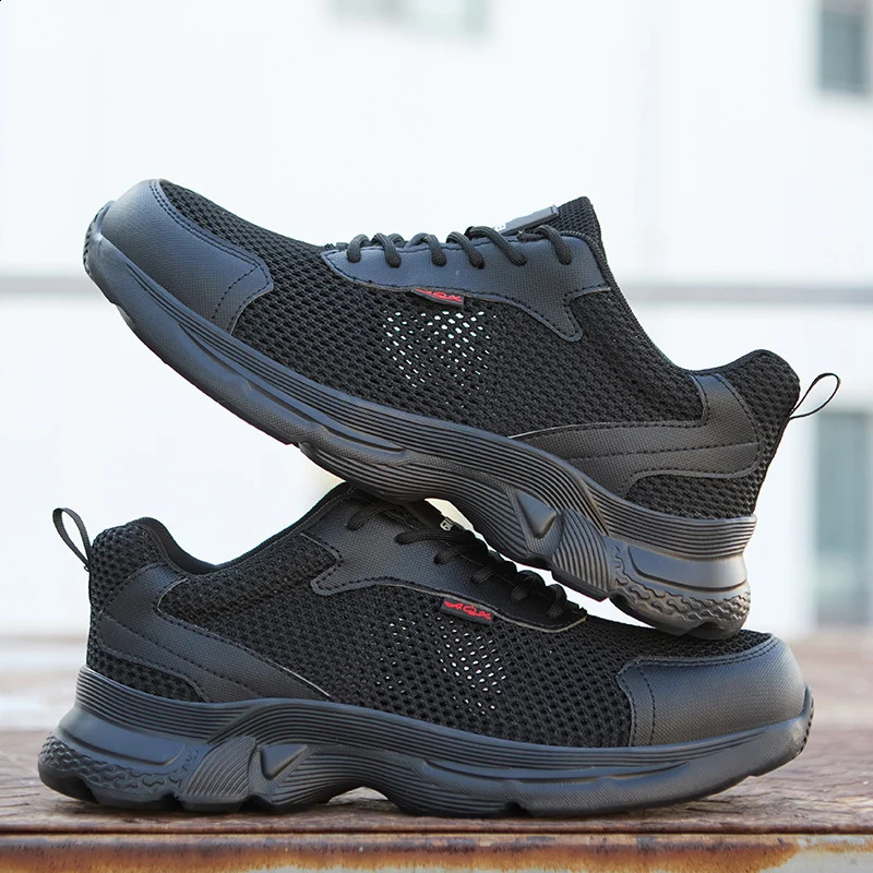 anti puncture men safety shoes summer breathable mesh work industrial plastic toe sneakers construction insulated 260626 - view 7