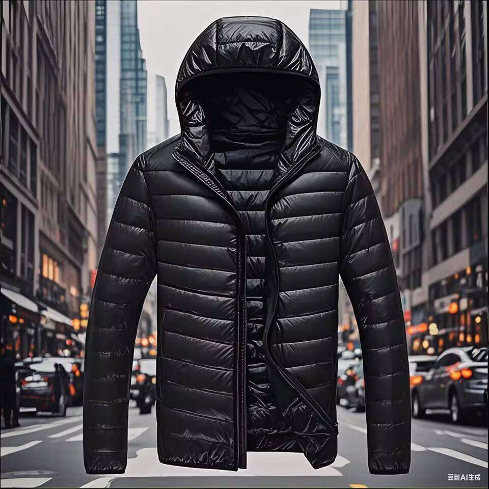 Ultra Light Winter Duck Jacket Men Hooded Feather Coat Slim Down and Coats Lightweight Padded Jackets 2026 Z1 W260626