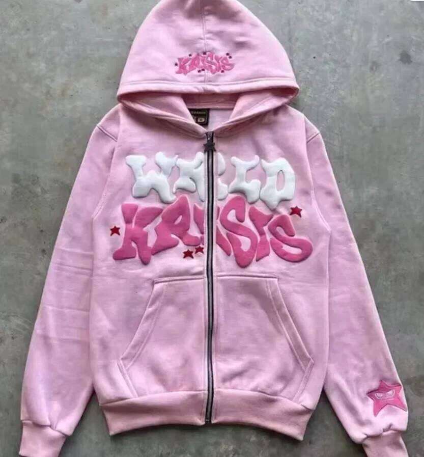 Hooded zipper hoodie retro American-style letters, unisex, suitable for pairing with a millennial-style jacket W260626 - view 4