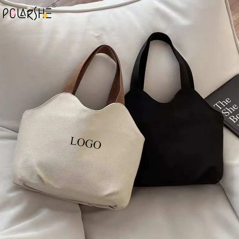 Customized Canvas Tote Bag Wear Resistant Handbag Shoulder Bag Personalized Text Or Pattern Lunch Bag Commuter Mommy Bag 260625