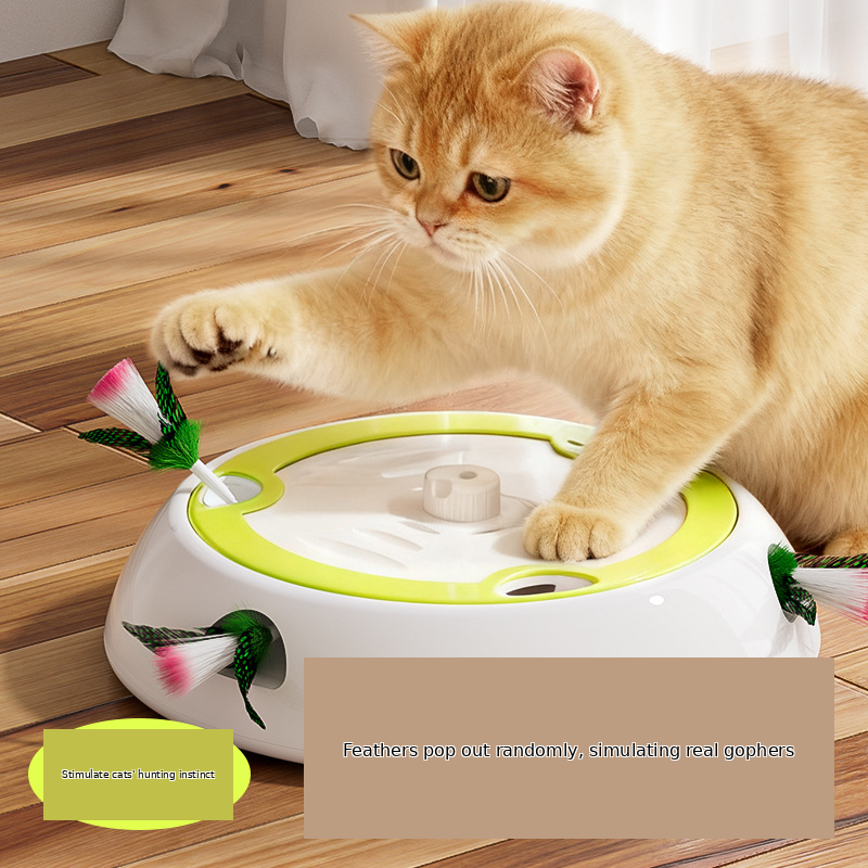 Electric Whack-a-Mole Cat Toy for Fun and Entertainment - Cats and Kittens Can Play Automatically to Burn Energy - view 3