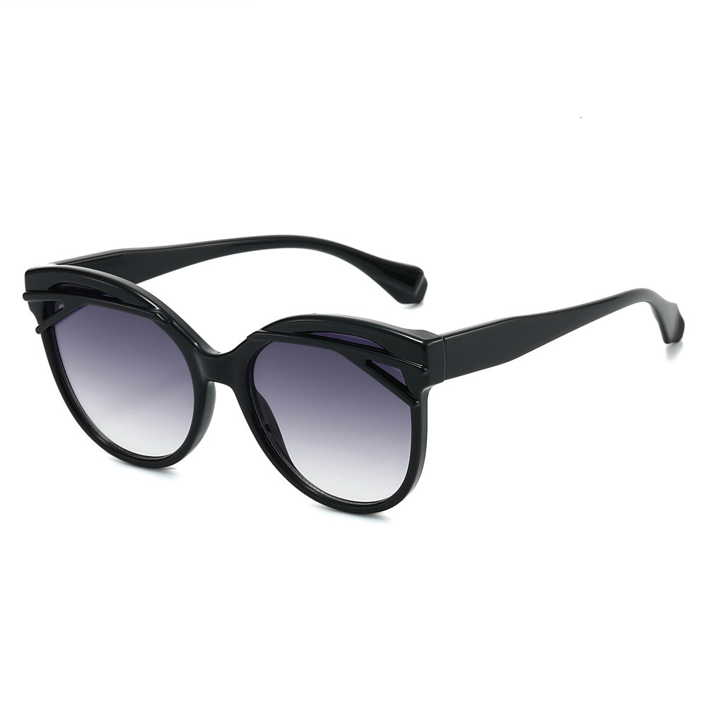 26Th Year New Large-Frame Oval Sunglasses, European And American Personalized Trendy Eyebrow-Painted Fashion Sunglasses For Women - view 1