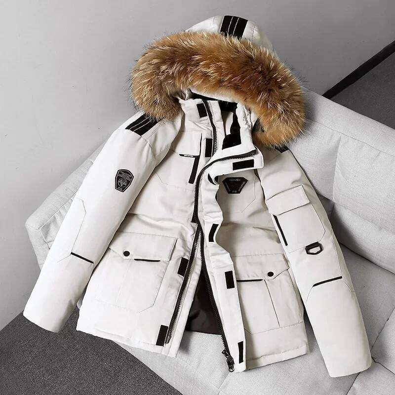 90% White Duck Removable Cap Men's Thermal Down Thick Puffer Jacket Coat High Quality Overcoat Winter Parka Men W260626 - view 4