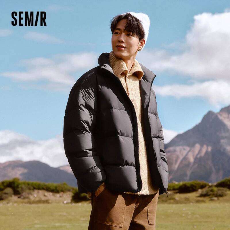 Semir Down Jacket Men Winter Three-proof Windproof Waterproof Stain Resistant Thick Stand Collar Puffer Coat Lightweight Warm W260626 - view 3