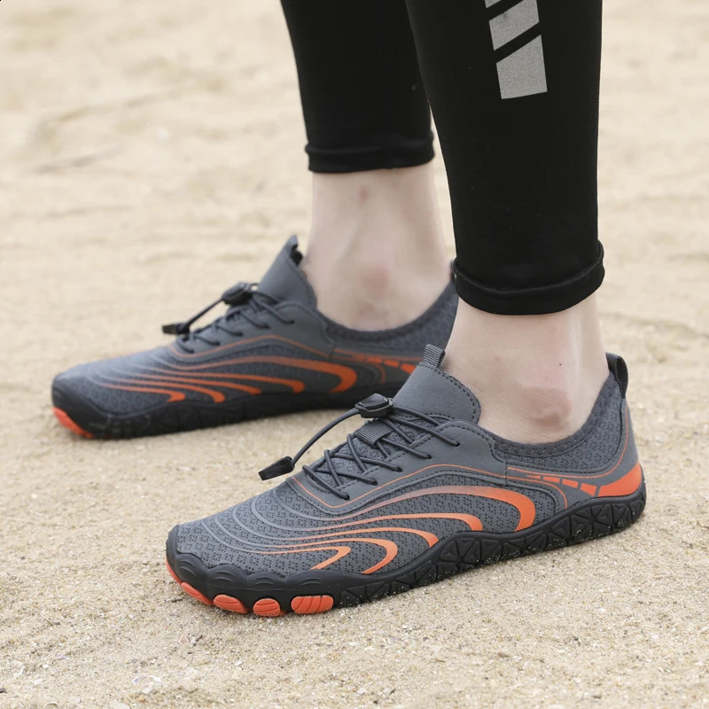 Grey Water Shoes Quick Dry NonSlip Aqua Lightweight Barefoot Beach Sneakers for Men And Women Swimming Surfing Hiking 260626 - view 4