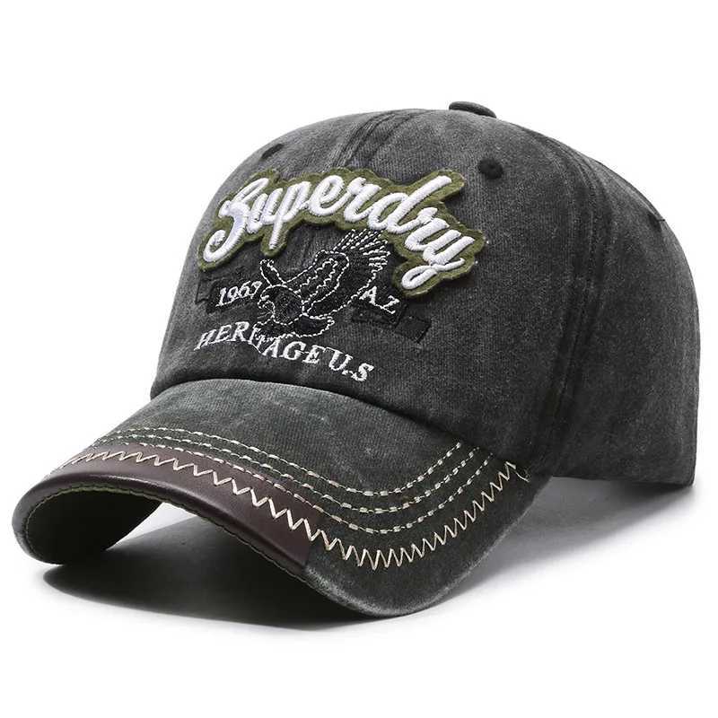 Washed Cotton Unisex Baseball Sporty - Stylish THE BLACK Letter Embroidery Casual Sunshade for Outdoor Sports M260626 - view 4