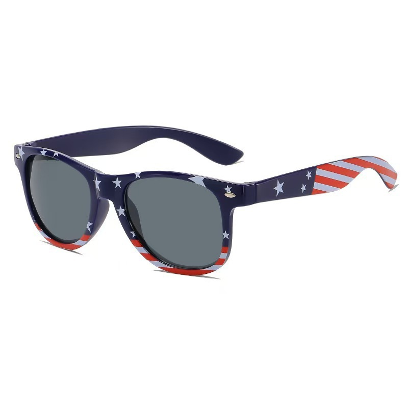 Designer's New Classic Rice Nail Style Transparent Style American Flag Sunglasses Independence Day Sunglasses Personalized Trendy Casual Versatil - view 3