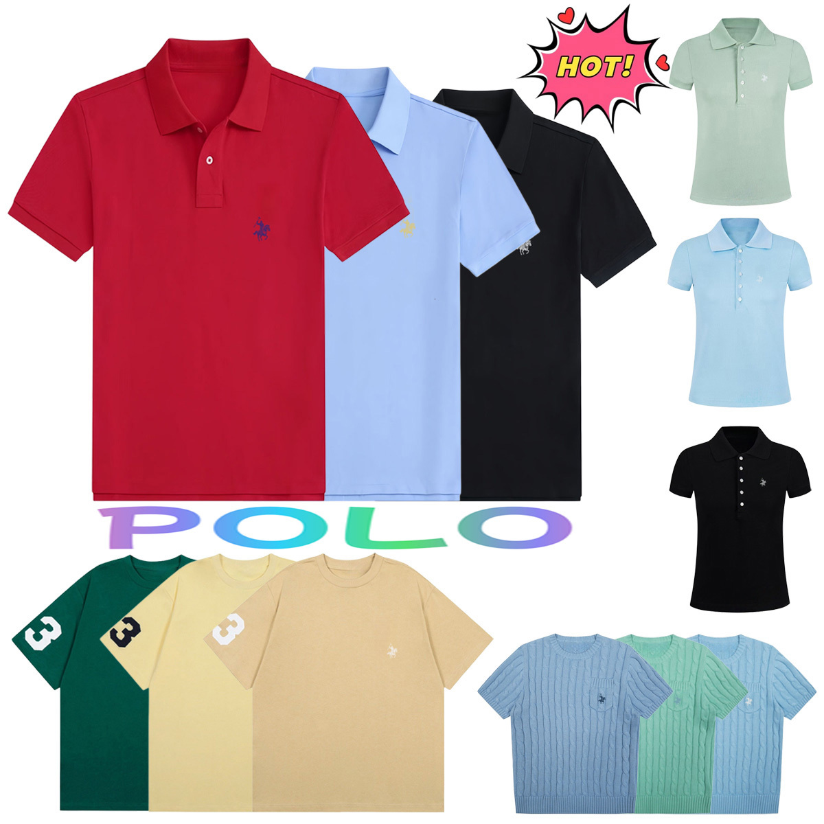 Fashion Embroidery Short Sleeve Summer Casual Tee Luxury Designer Polo T Shirt For Men Women 100% Cotton Asia Size S-2XL Daily Office Lady
