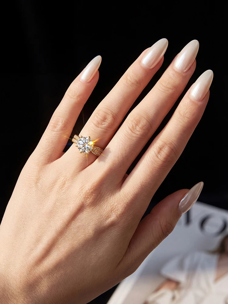 Fashion 1CT Diamond White Stone Womens Engagement Ring 925 Sterling Silver High Quality Fine Jewelry260624 - view 4