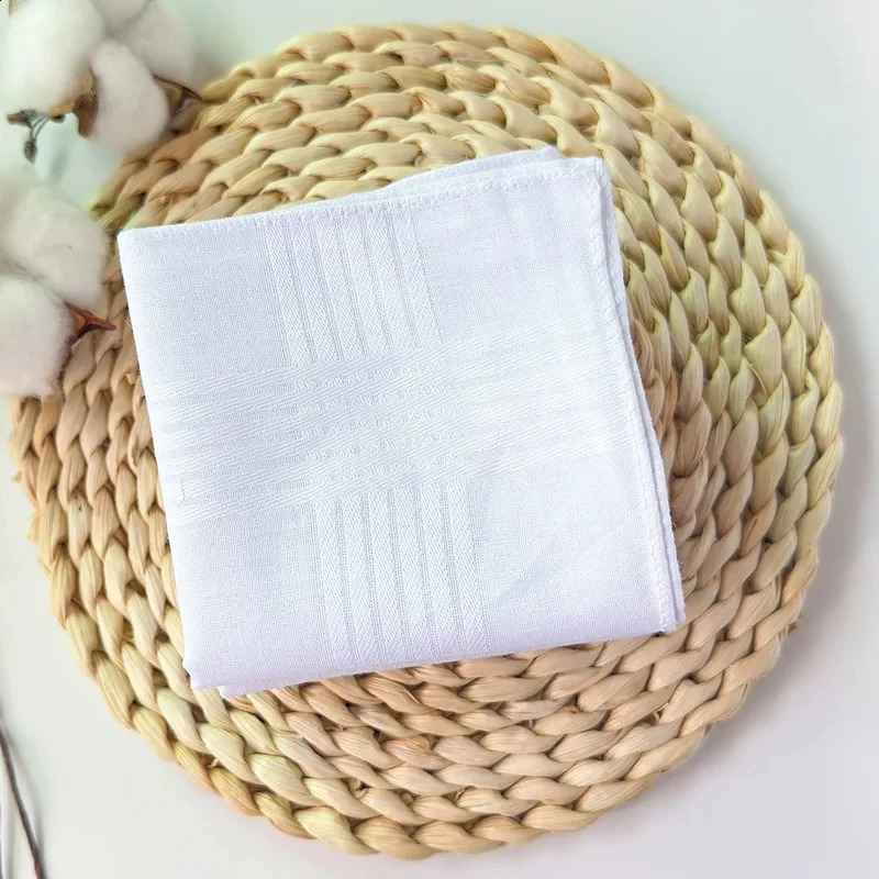 6 Pack of unisex pure cotton white handkerchiefs with satin edges in solid colorsWedding gifts for lywedsCan be used as a s 260626 - view 5