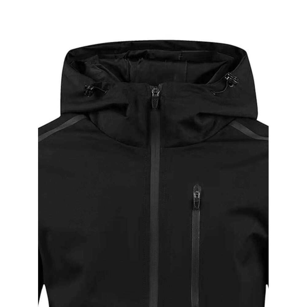 Men's Spring Autumn Winter Long Sleeve Jacket Hooded Patchwork Color Block Outdoor Fleece Lined Coat W260626 - view 6
