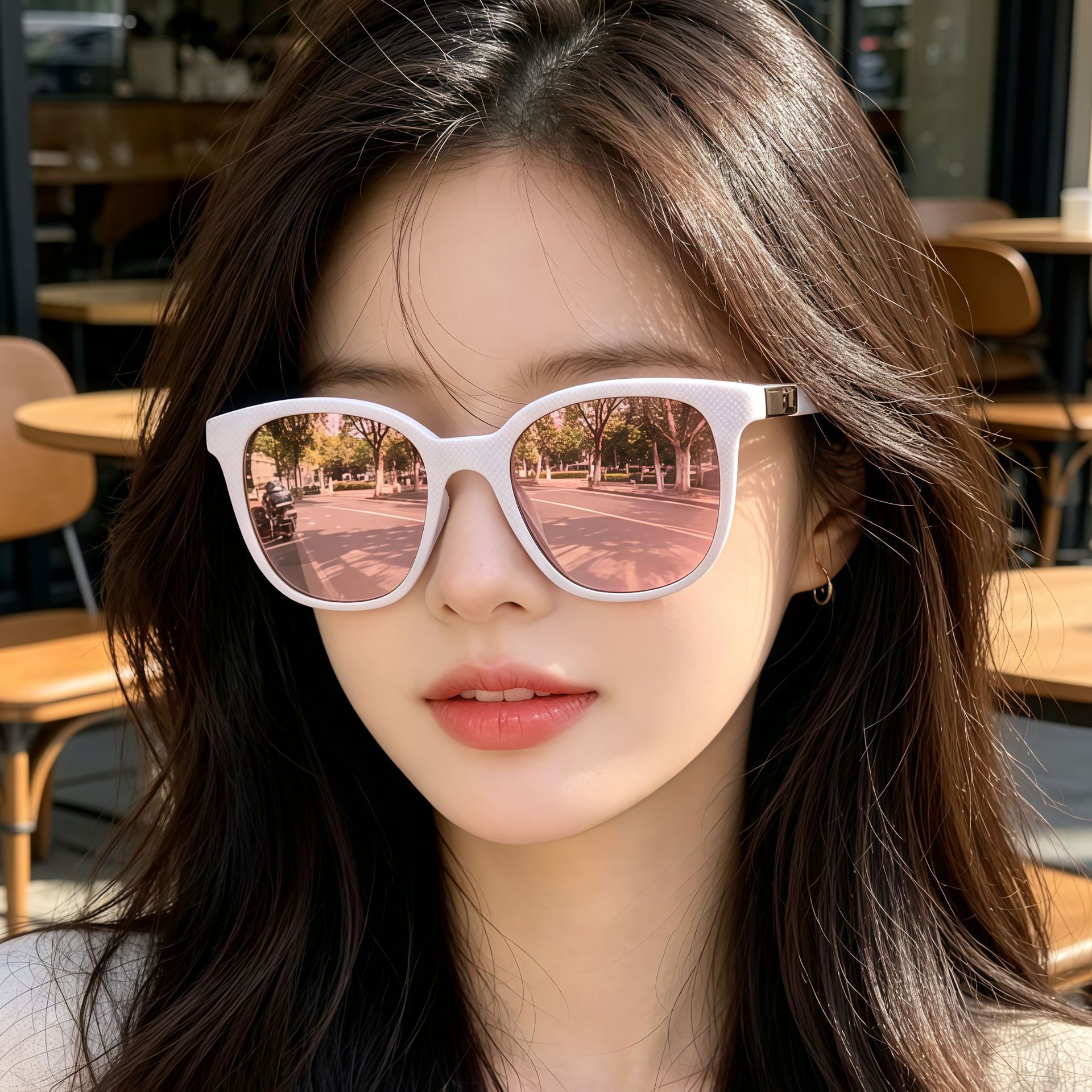 chic mens solar shades contemporary oval frame polarized lenses w superior sun defense - view 5
