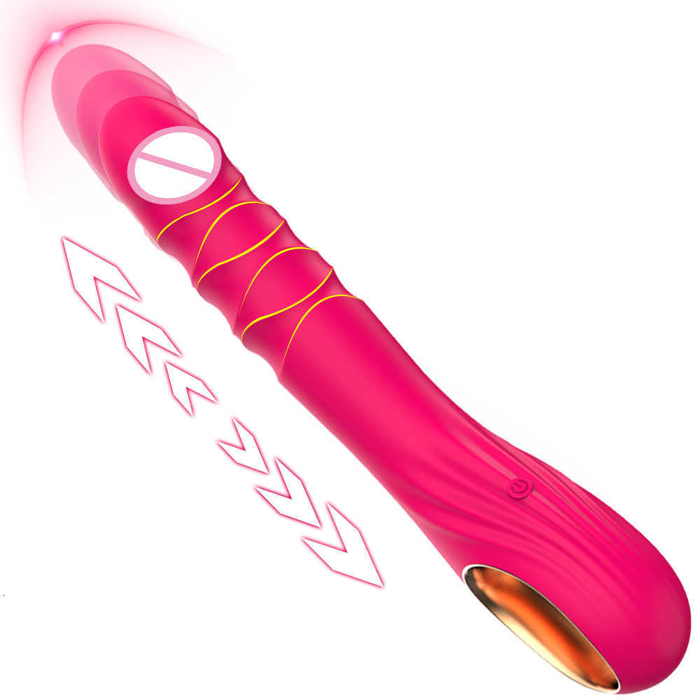 Women Dildo Retractable Vibrator For G Spot Clitoral Anal Stimulation Massager Masturbation 10 Modes Soft Silicone Sex Toys M260626