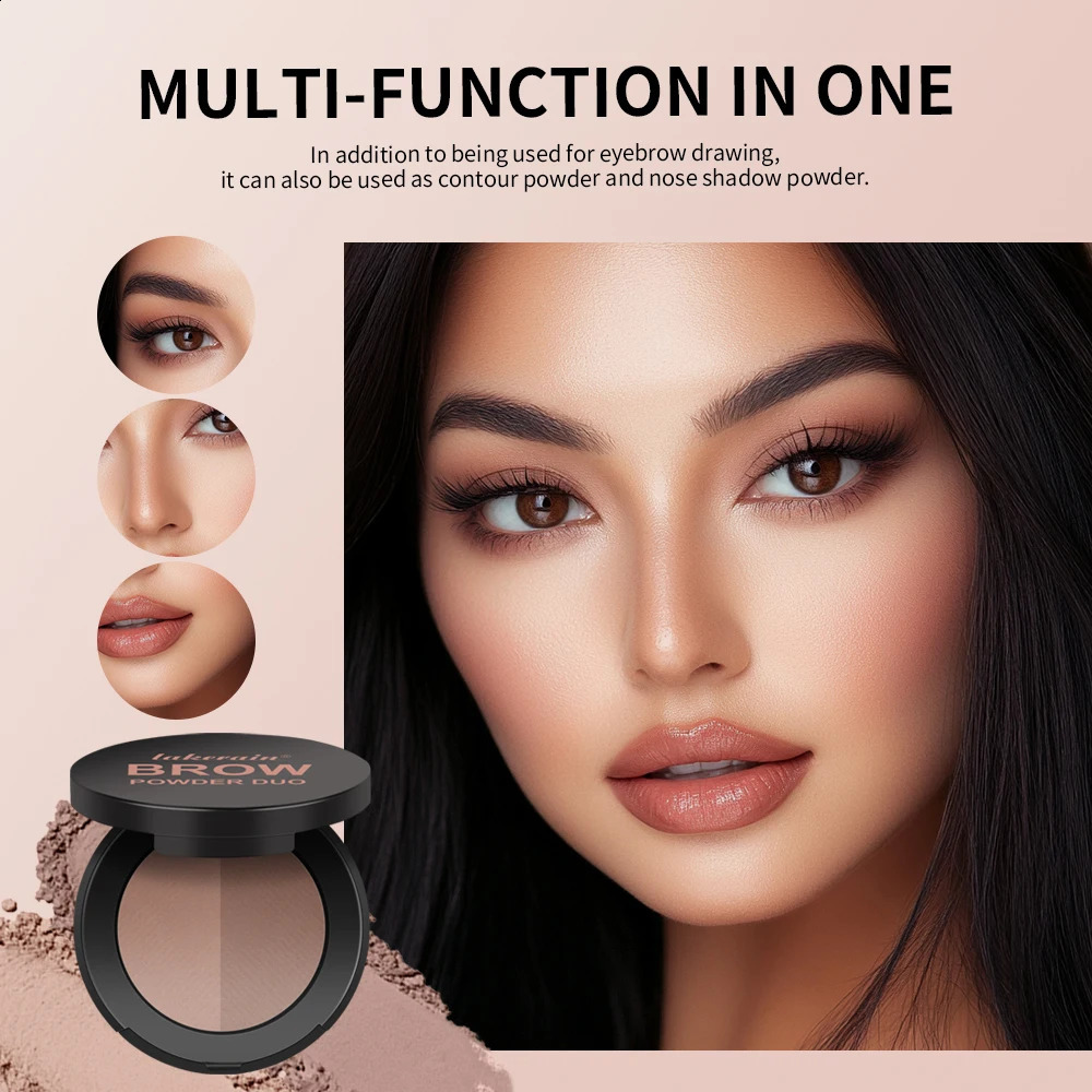Brow Powder Duo Two-color Eyebrow Powder n Long-Lasting Natural 3-Dimensional Eyebrow Shape Makeup Fine Powder Cosmetic 260626 - view 5