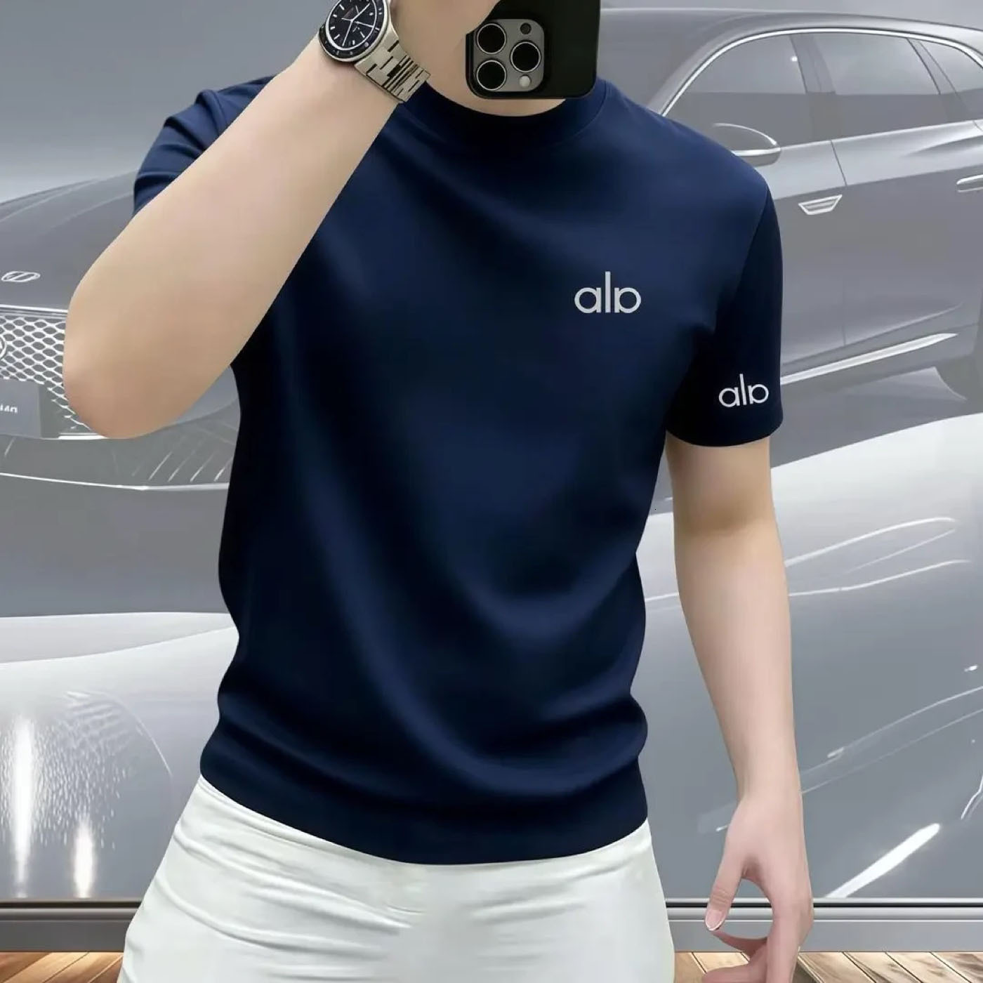 Short-Sleeved Versatile Round-Neck T-Shirt, Knitted Casual Base Layer, High-Quality Solid Color, Simple Men's Summer Wholesale - view 5