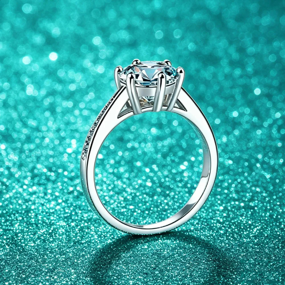 925 Sterling Silver Ring 052ct Shiny Classics for Women Wedding Jewelry Engagement Diamond Fashion Gifts 260625 - view 3