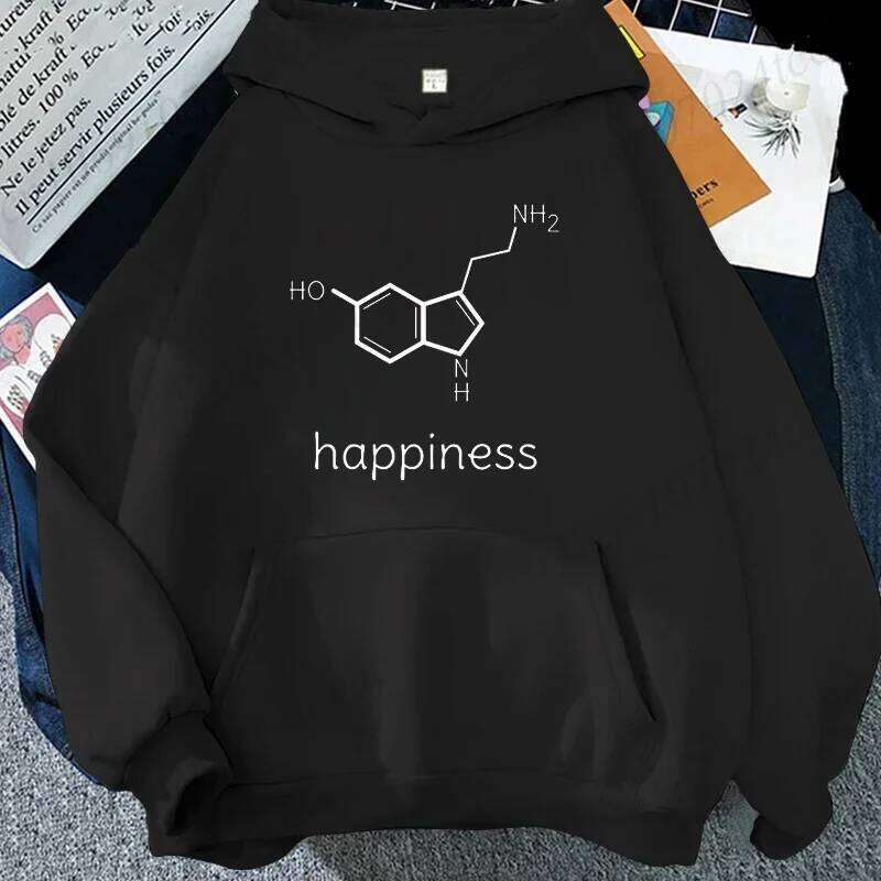 Funny Happiness Serotonin Molecule Chemistry Graphic Sportwear Personalized Men Women Novelty Sweatshirt Fashion Hoodies W260626 - view 5