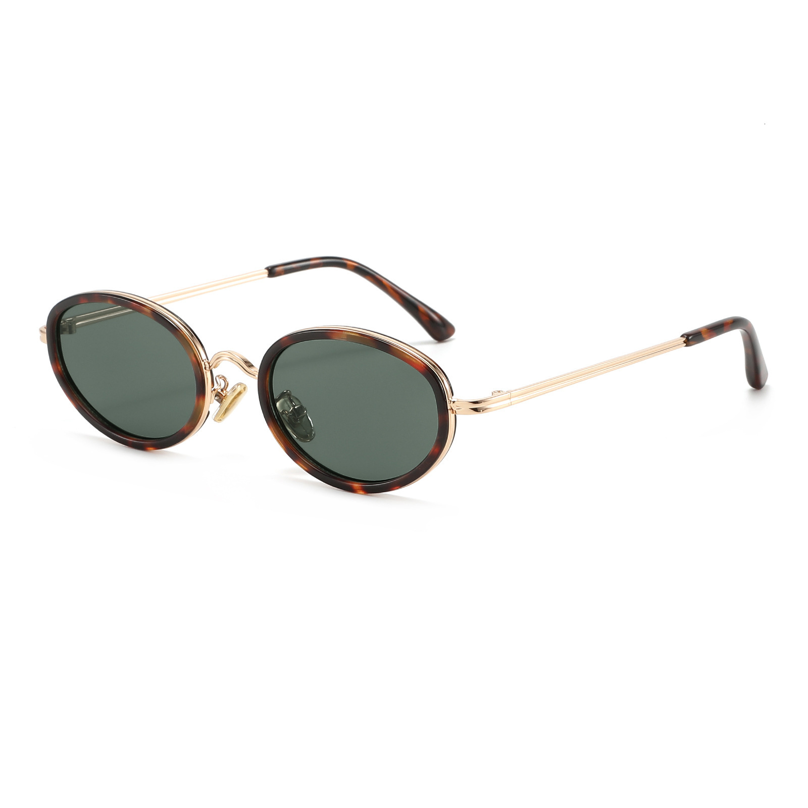 20 New European And American Oval Metal Men, Retro Fashion Trend, Niche High-End Sunglasses For Women - view 3