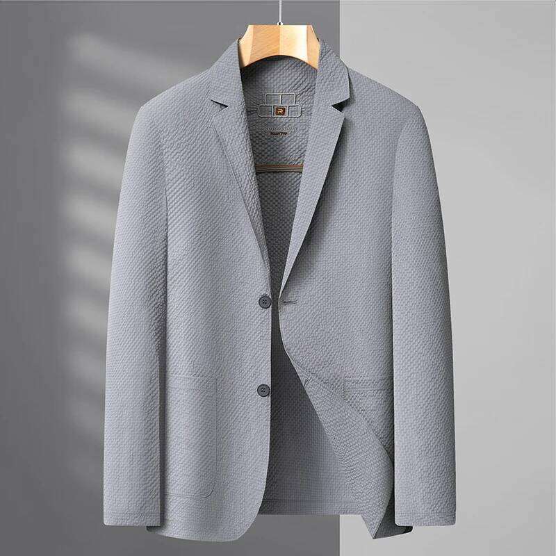 Men's Premium Blazer Top Spring New Summer Solid Color Cool Business Casual Sun Protection Jacket Minimalist Office Urban Wear 26L0626 - view 6