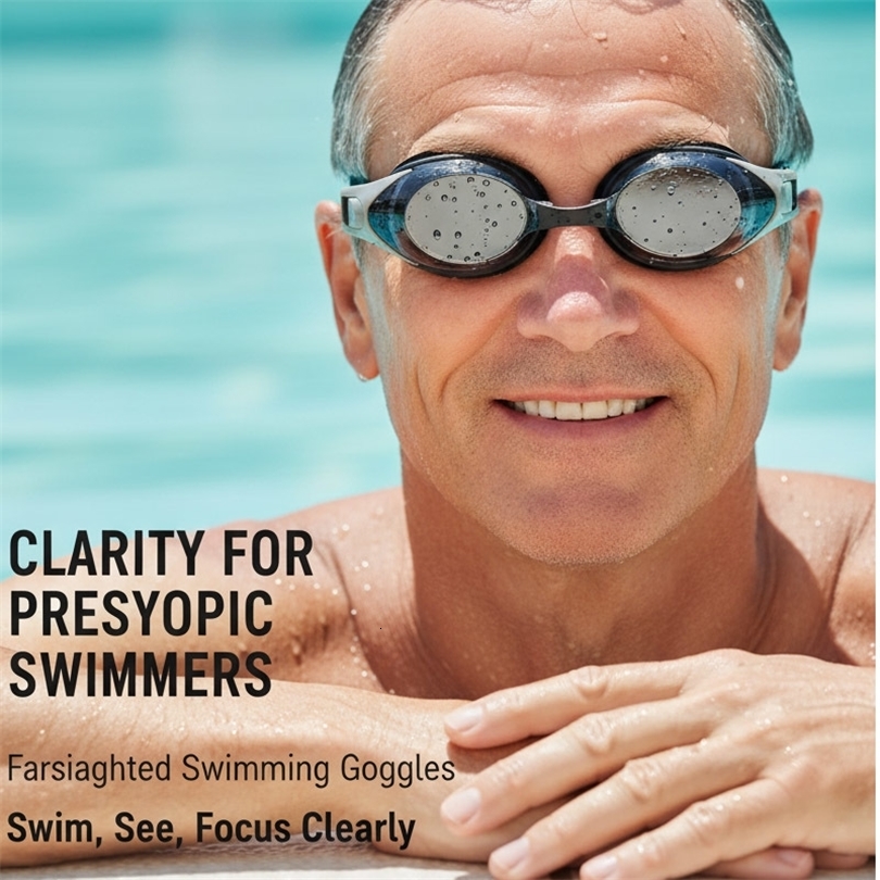 Hyperopia Swimming Goggles Glasses with Antifog Spray for Children and Adult Reading Presbyopic Presbyopia Set 260622 - view 1